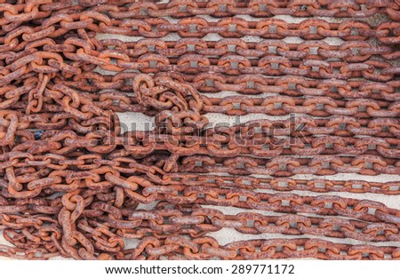 chain line in close up background and textures