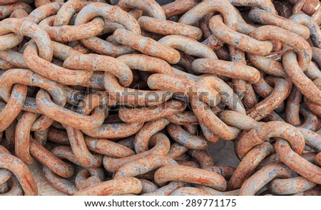 big chain line in close up background and textures
