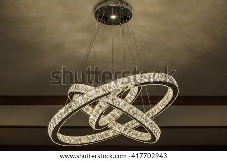 Modern crystal chandelier decor