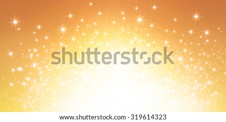 Festive shiny gold background in explosive star lights