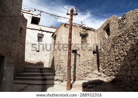 Detail from old town - Leh - ladakh - Jammu and Kashmir - India