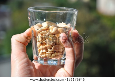 bowl of salt roasted peanuts