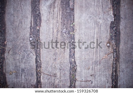Wooden pale old desk outside texture