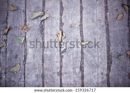 Wooden pale old desk outside texture