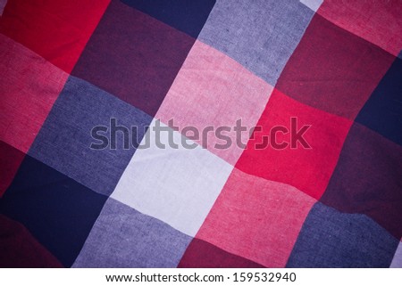 Blue red white square shirt texture