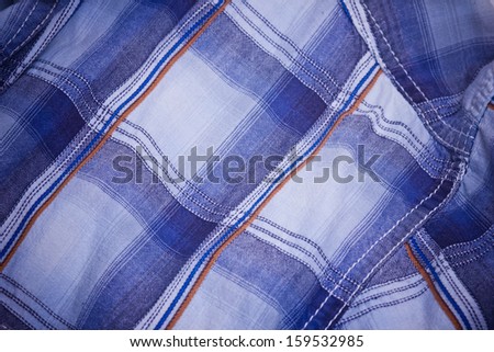 Blue white square shaped shirt texture