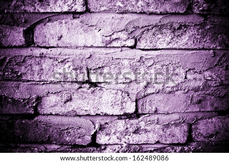 Grunge purple brick wall contrast texture