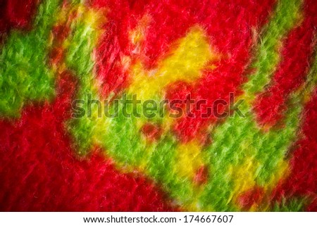 Colorful soft fabric towel closeup texture