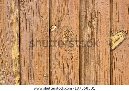 Wooden desks covered with brown paint texture.