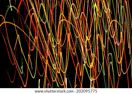 Modern art. Long exposure neon lights texture
