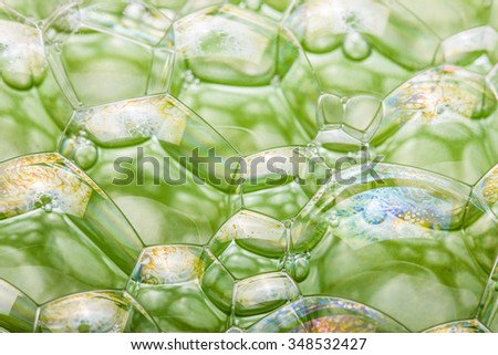 Foam green bubble structure texture.