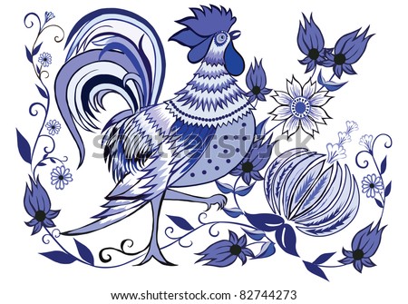 decorative floral pattern is a postcard with flowers and birds