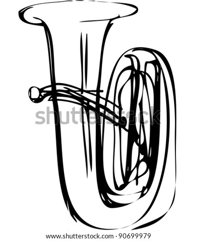 a sketch of the copper tube musical instrument