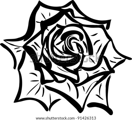 a Soda sketch of a flower resembling a rose