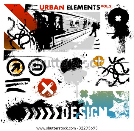 Logo Design Urban on Urban Design Elements   2 Stock Vector 32293693   Shutterstock