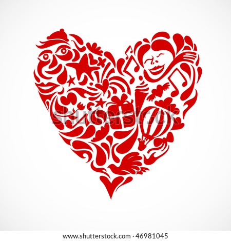 Creative Valentine Heart Symbol Stock Vector 46981045 : Shutterstock