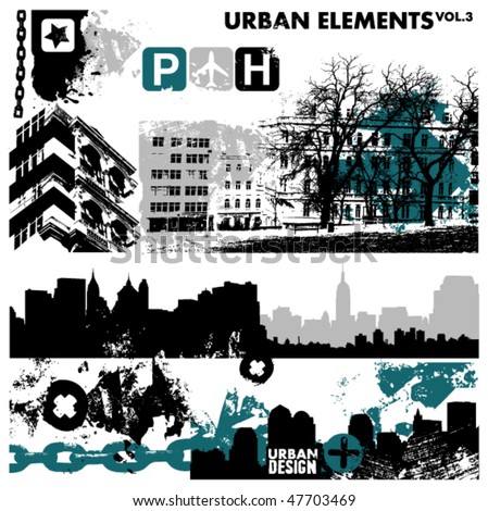 Logo Design Urban on Urban Design Elements   3 Stock Vector 47703469   Shutterstock
