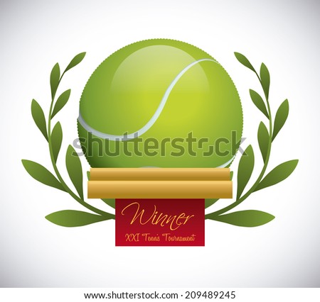 tennis design over gray background vector illustration