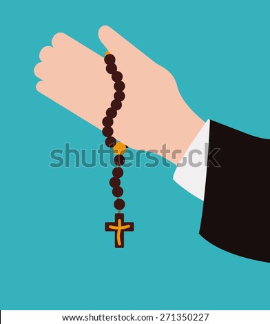 Religion design over blue background, vector illustration.