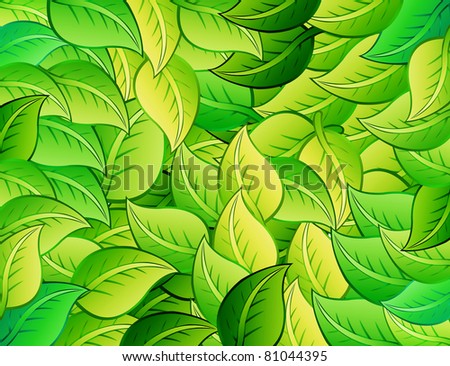 dark green and green  cartoons leafs background.illustration