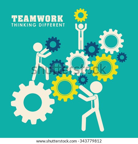 Business teamwork and leadership graphic design, vector illustration eps 10