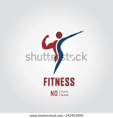 Man and woman of fitness vector design icon.