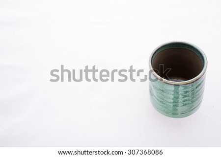 A traditional Japanese cup isolated on white background