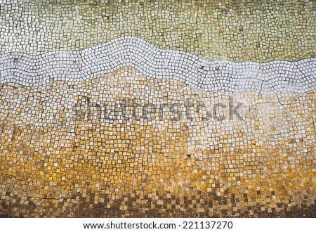 Mosaic tile background. Mosaic floor in antique style.