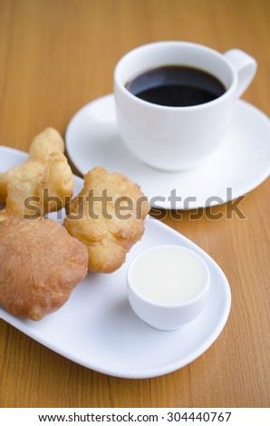 soft focus Deep-fried dough stick breakfast or snack of the chinese people