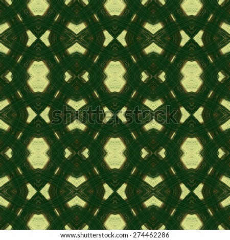 Abstract seamless pattern with overlapping green diamond shapes, ideal for print, fashion, wrapping paper, home decor etc.