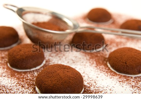 Rich chocolate cookies dusted with cocoa
