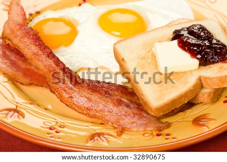 Pictures Of Eggs And Bacon. stock photo : Bacon and eggs