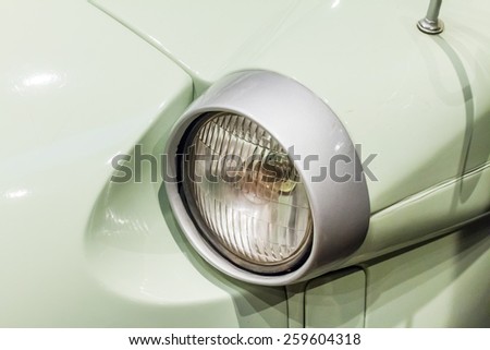 Head lamp of the old car