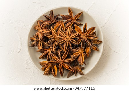 Star anise Chinese medicine dishes prepared with medicinal herbs
