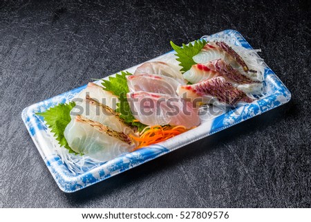 Sashimi Japanese food of the red snapper