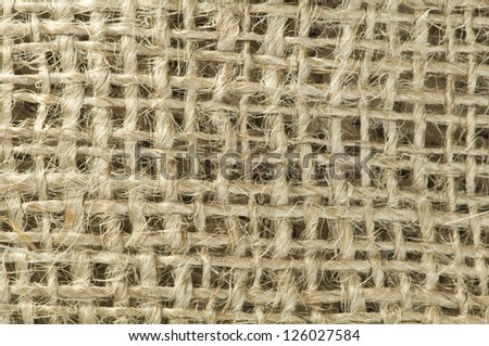 Burlap background. Very close up burlap textiles.