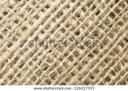 Burlap background. Very close up burlap textiles.