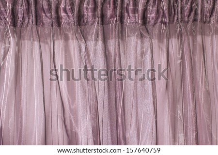 Purple curtain close up. Curtain texture