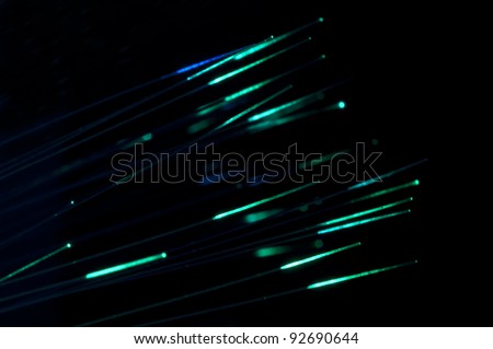 Green colors optical fibers
