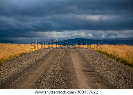 Gravel roads\
One of many gravel roads in Iceland, though they are slowly disappearing. This is road 607 in Reykholar.