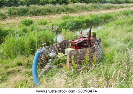 Farmers water irrigation pump