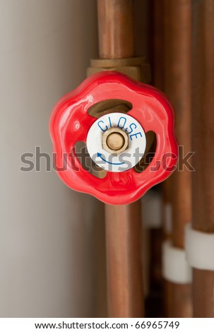 Gas tap as part of a central heating system