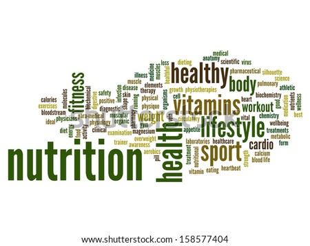 High resolution concept or conceptual abstract word cloud on white background as metaphor for health,nutrition,diet,wellness,body,energy,medical,fitness,medical,gym,medicine,sport,heart or science