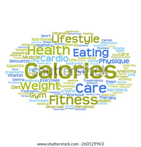 Concept or conceptual abstract word cloud on white background as metaphor for health, nutrition, diet, wellness, body, energy, medical, fitness, medical, gym, medicine, sport, heart or science