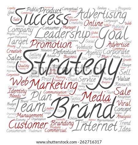 Concept or conceptual leadership marketing or business text word cloud isolated on background