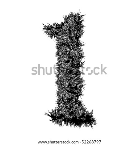 High resolution 3D black and white font isolated on white background