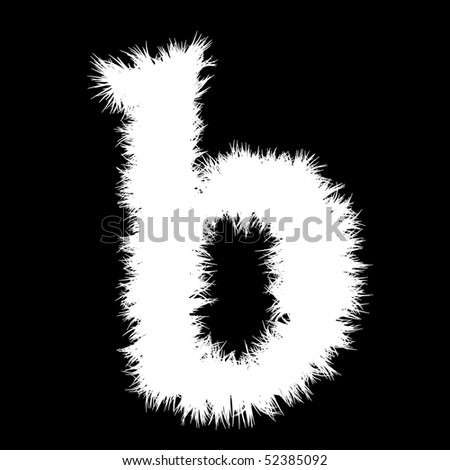 High resolution 3D white font isolated on black background