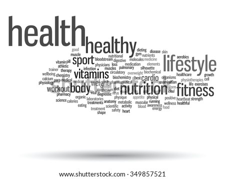 Concept or conceptual abstract word cloud on black background, metaphor to health, nutrition, diet, wellness, body, energy, medical, fitness, medical, gym, medicine, sport, heart science