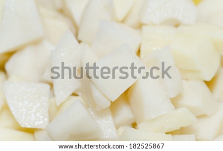 potato pieces backgrounds. raw food diet