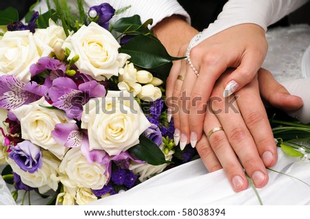 stock photo wedding hands